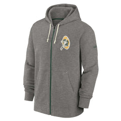 Green Bay Packers Historic Lifestyle Full-Zip Hoodie - Heather Charcoal - Nike
