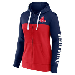 Boston Red Sox Fanatics Women's Take The Field Colorblocked Hoodie Full-Zip Jacket Outlet