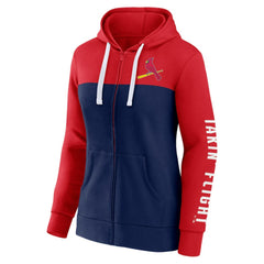 St. Louis Cardinals Fanatics Women's Take The Field Colorblocked Hoodie Full-Zip Jacket for sale