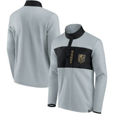 Vegas Golden Knights Fanatics Hockey Polar Fleece Quarter-Snap Jacket - Gray/Black | Fanatics discount