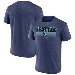 Seattle Kraken Fanatics Prodigy Performance T-Shirt - Heathered Deep Sea Blue | Fanatics Clearance
