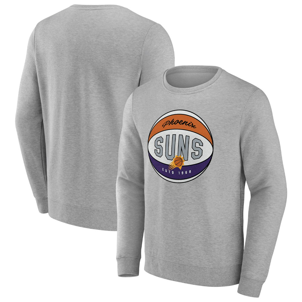 Fanatics Phoenix Suns True Classics Vint Pullover Sweatshirt Heathered Gray