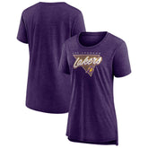 Fanatics Los Angeles Lakers Women's True Classics Tri-Blend T-Shirt Heathered Purple