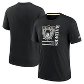 Las Vegas Raiders Wordmark Logo Tri-Blend T-Shirt - Black - Nike