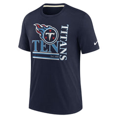 Tennessee Titans Wordmark Logo Tri-Blend T-Shirt - Navy - Nike