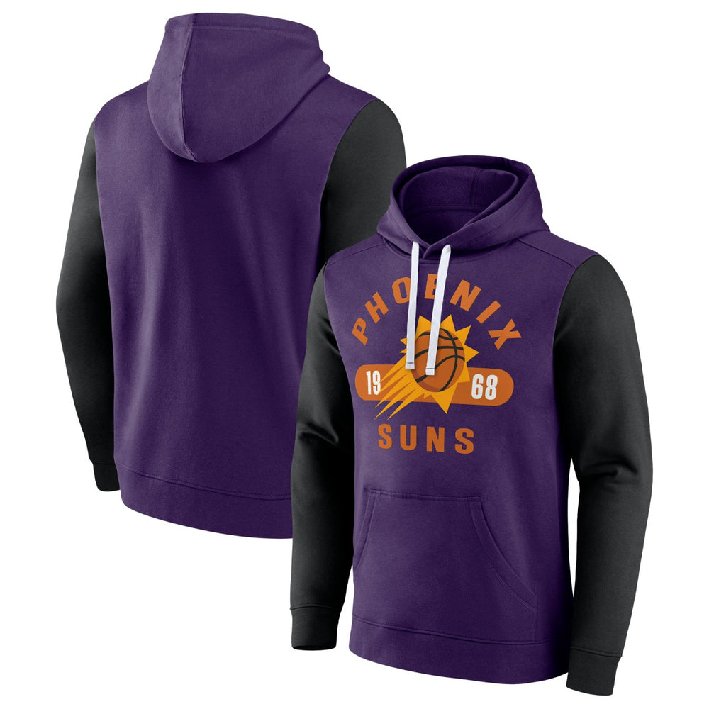 Fanatics Phoenix Suns Attack Colorblock Pullover Hoodie Purple/Black