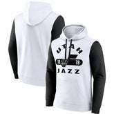Fanatics Utah Jazz Attack Colorblock Pullover Hoodie White/Black
