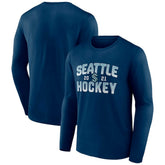 Seattle Kraken Fanatics Skate Or Die Long Sleeve T-Shirt - Deep Sea Blue | Fanatics Clearance