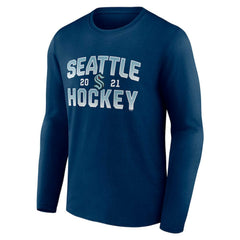 Seattle Kraken Fanatics Skate Or Die Long Sleeve T-Shirt - Deep Sea Blue | Fanatics Clearance