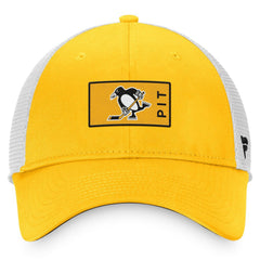 Pittsburgh Penguins Fanatics Authentic Pro Trucker Snapback Hat - Gold/White | Fanatics on sale