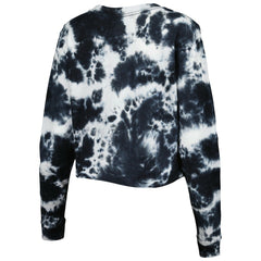 New Era Chicago Bulls Women's Tie Dye Cropped Long Sleeve T-Shirt Black
