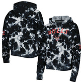 New Era Chicago Bulls Women's Brushed Cotton Tie-Dye Pullover Hoodie Black