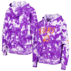New Era Phoenix Suns Women's Brushed Cotton Tie-Dye Pullover Hoodie Purple