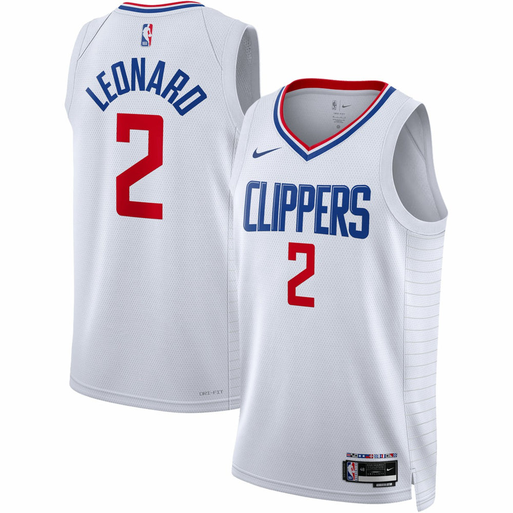 Nike Kawhi Leonard LA Clippers Unisex Swingman Jersey Association Edition White