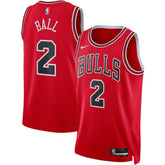 Nike Lonzo Ball Chicago Bulls Unisex Swingman Jersey Icon Editi- Red