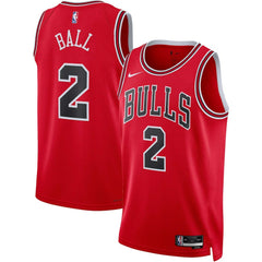 Nike Lonzo Ball Chicago Bulls Unisex Swingman Jersey Icon Editi- Red
