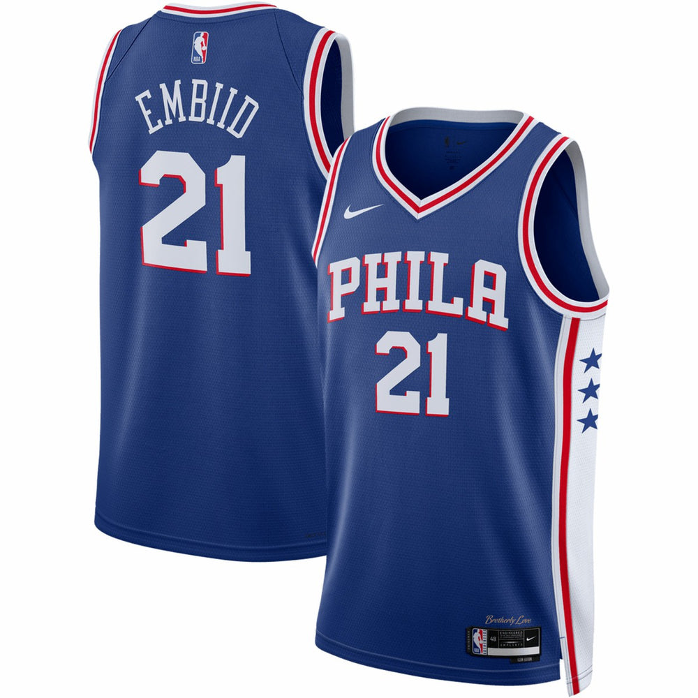 Nike Joel Embiid Philadelphia 76ers Unisex Swingman Jersey Icon Edition Royal