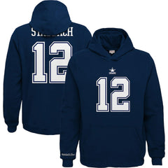 Dallas Cowboys Youth Retired Player Name & Number Pullover Hoodie - Navy - Mitchell & Ness