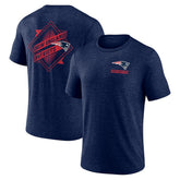 New England Patriots Diamond Scroll Tri-Blend T-Shirt - Navy - NFL