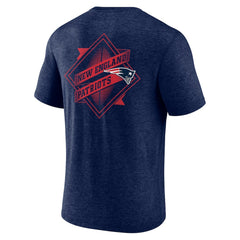 New England Patriots Diamond Scroll Tri-Blend T-Shirt - Navy - NFL