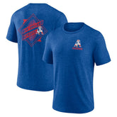 New England Patriots Diamond Scroll Tri-Blend T-Shirt - Royal - NFL
