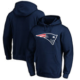 New England Patriots Primary Logo Fitted Pullover Hoodie - Navy - NFL
