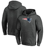 New England Patriots Primary Logo Fitted Pullover Hoodie - Charcoal - NFL