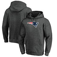 New England Patriots Primary Logo Fitted Pullover Hoodie - Charcoal - NFL