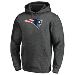 New England Patriots Primary Logo Fitted Pullover Hoodie - Charcoal - NFL