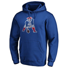 New England Patriots Throwback Logo Pullover Hoodie - Royal - NFL