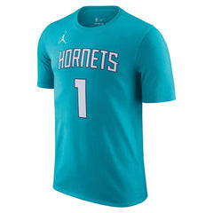 Nike LaMelo Ball Charlotte Hornets Icon 2022/23 Name & Number T-Shirt Teal