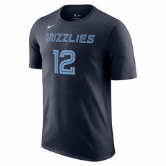 Nike Ja Morant Memphis Grizzlies Icon 2022/23 Name & Number T-Shirt Navy