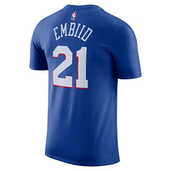 Nike Joel Embiid Philadelphia 76ers Icon 2022/23 Name & Number T-Shirt Royal