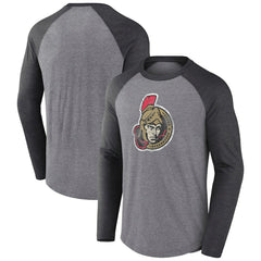 Ottawa Senators Fanatics Special Edition Long Sleeve Tri-Blend Raglan T-Shirt - Heather Gray | Fanatics on sale