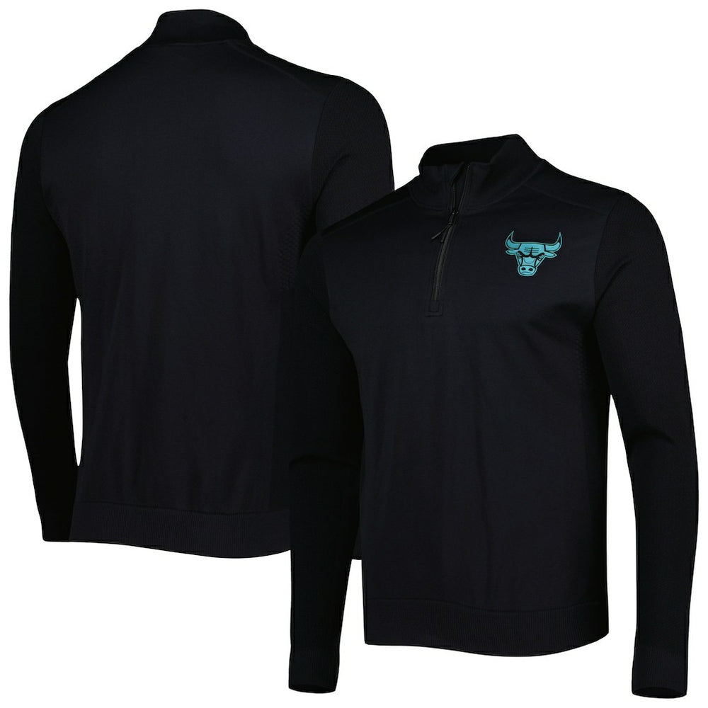 Chicago Bulls Levelwear Nano Engineered Knit Fabric Quarter-Zip Jacket Black