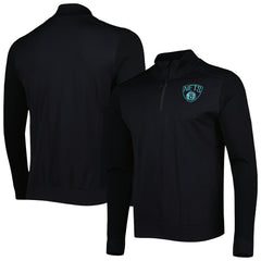 Brooklyn Nets Levelwear Nano Engineered Knit Fabric Quarter-Zip Jacket Black