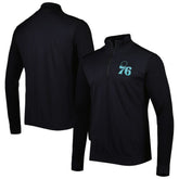 Philadelphia 76ers Levelwear Nano Engineered Knit Fabric Quarter-Zip Jacket Black