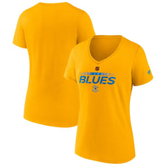 St. Louis Blues Fanatics Women's Special Edition V-Neck T-Shirt - Gold | Fanatics sale
