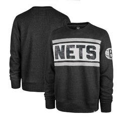 47 brand Brooklyn Nets '47 Tribeca Emerson Pullover Sweatshirt Heather Black