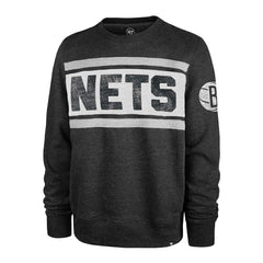47 brand Brooklyn Nets '47 Tribeca Emerson Pullover Sweatshirt Heather Black