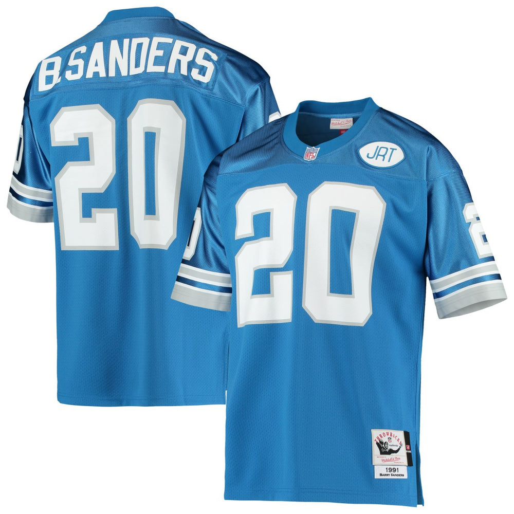 Barry Sanders Detroit Lions 1991 Authentic Throwback Retired Player Jersey - Blue - Mitchell & Ness