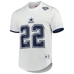 Emmitt Smith Dallas Cowboys Retired Player Name & Number Mesh Top - White - Mitchell & Ness