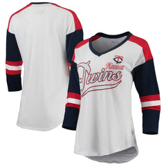 Minnesota Twins Touch Women's Base Runner 3/4-Sleeve V-Neck T-Shirt Online