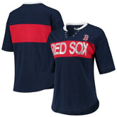 Boston Red Sox Touch Women's Lead Off Notch Neck T-Shirt Outlet