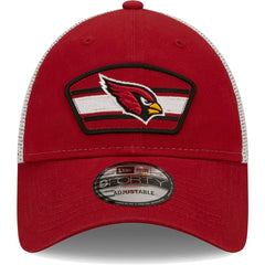 Arizona Cardinals New Era Logo Patch Trucker 9FORTY Snapback Hat - Cardinal/White - NFL