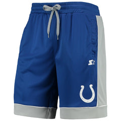 Indianapolis Colts Starter Fan Favorite Fashion Shorts - Royal/Gray - NFL