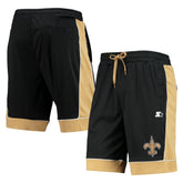 New Orleans Saints Starter Fan Favorite Fashion Shorts - Black/Gold - NFL