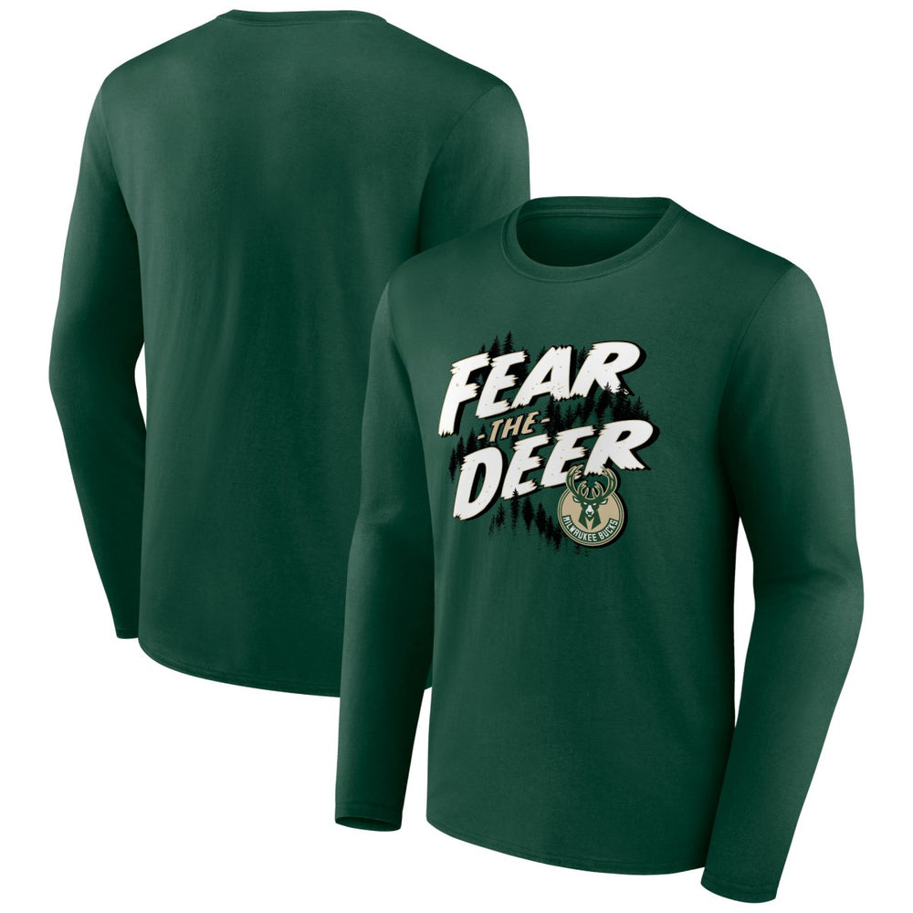 Milwaukee Bucks Tip-Off Long Sleeve T-Shirt Hunter Green