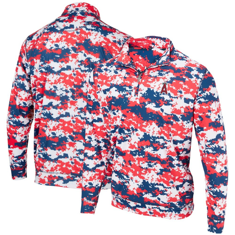 Los Angeles Angels Digital Camo Performance Quarter-Zip Pullover Jacket Online