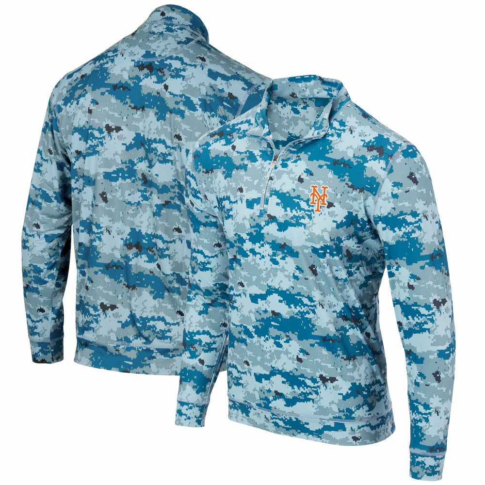 New York Mets Digital Camo Performance Quarter-Zip Pullover Jacket Discount
